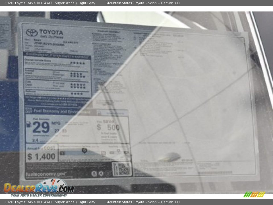 2020 Toyota RAV4 XLE AWD Super White / Light Gray Photo #11