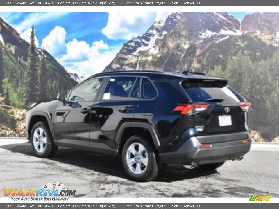 2020 Toyota RAV4 XLE AWD Midnight Black Metallic / Light Gray Photo #3