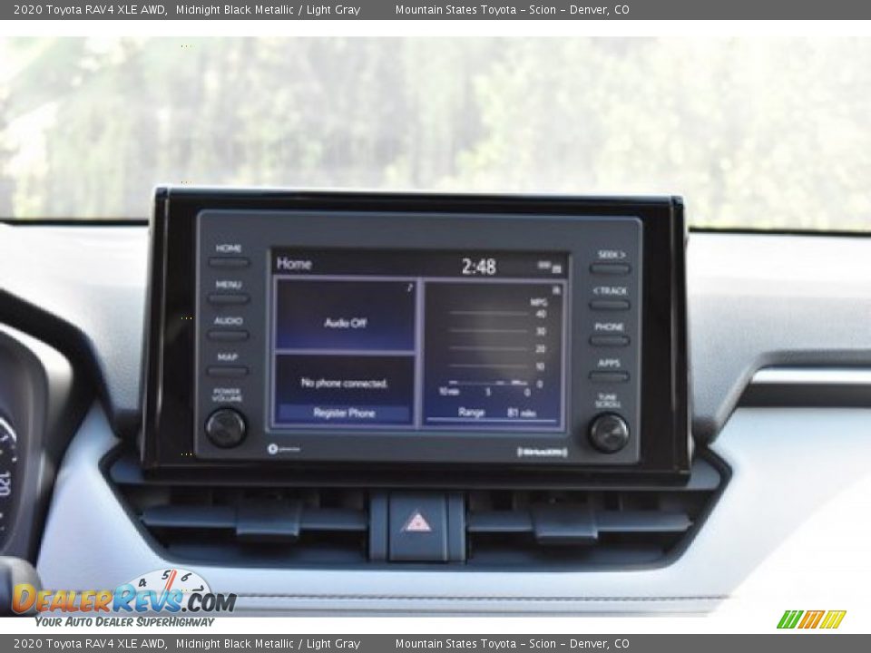 2020 Toyota RAV4 XLE AWD Midnight Black Metallic / Light Gray Photo #9