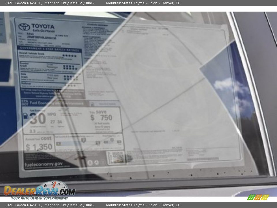 2020 Toyota RAV4 LE Magnetic Gray Metallic / Black Photo #10