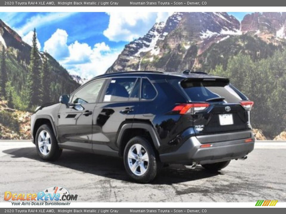 2020 Toyota RAV4 XLE AWD Midnight Black Metallic / Light Gray Photo #3