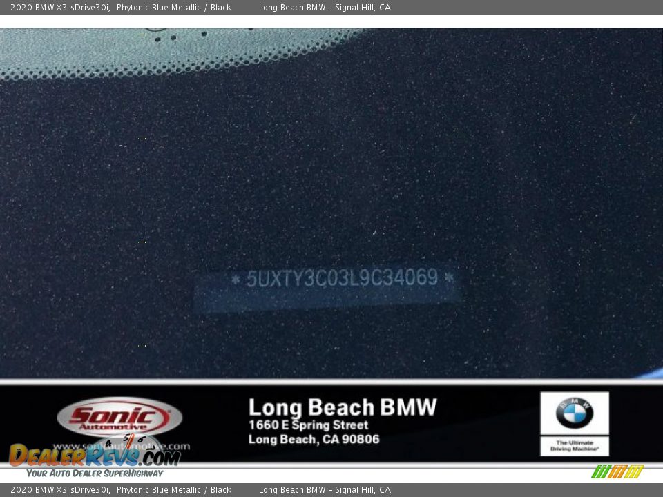 2020 BMW X3 sDrive30i Phytonic Blue Metallic / Black Photo #11