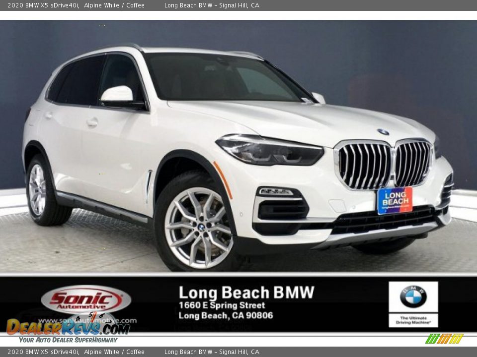 2020 BMW X5 sDrive40i Alpine White / Coffee Photo #1