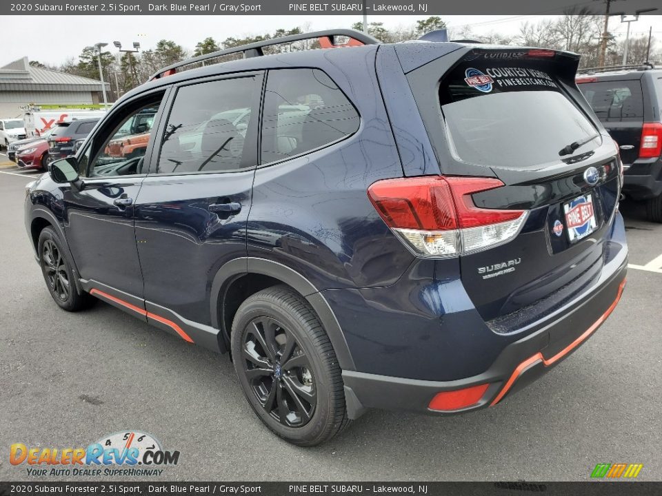 2020 Subaru Forester 2.5i Sport Dark Blue Pearl / Gray Sport Photo #3
