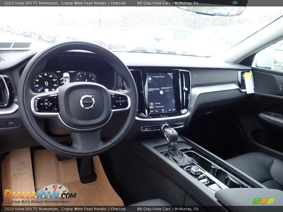 2020 Volvo S60 T5 Momentum Crystal White Pearl Metallic / Charcoal Photo #9