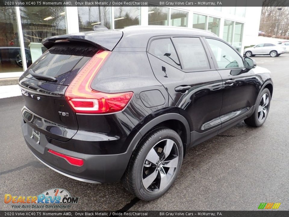 2020 Volvo XC40 T5 Momentum AWD Onyx Black Metallic / Oxide Red/Charcoal Photo #2