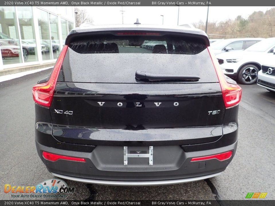 2020 Volvo XC40 T5 Momentum AWD Onyx Black Metallic / Oxide Red/Charcoal Photo #3