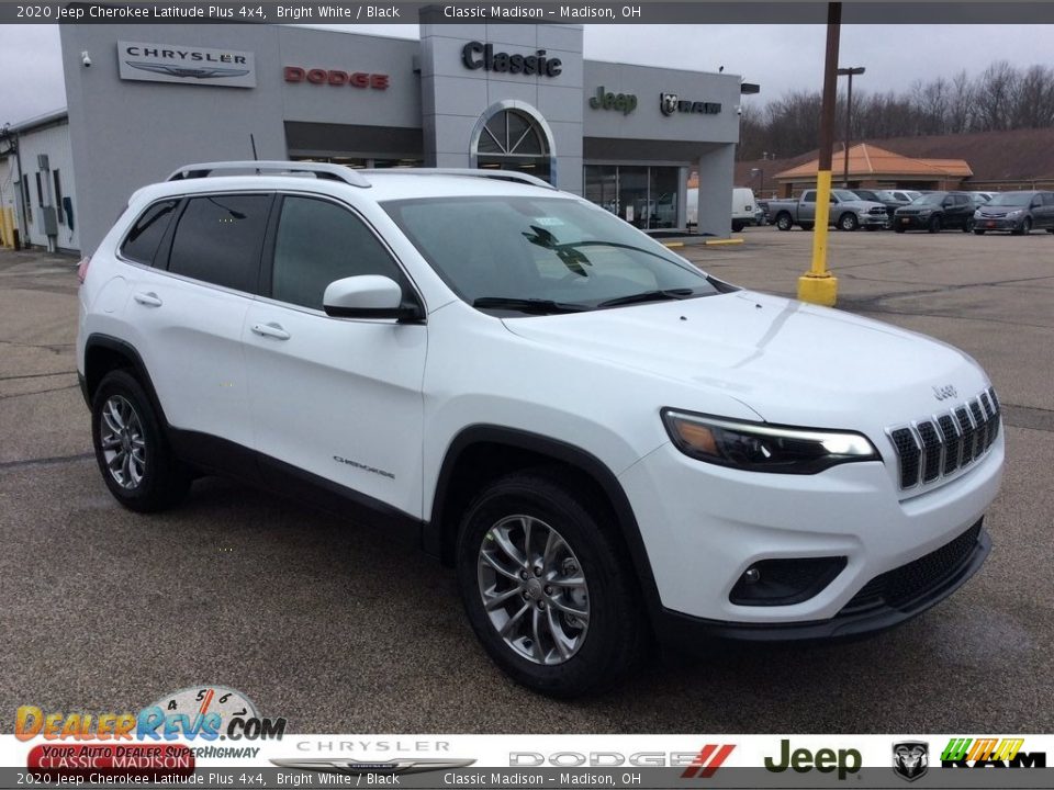 2020 Jeep Cherokee Latitude Plus 4x4 Bright White / Black Photo #1