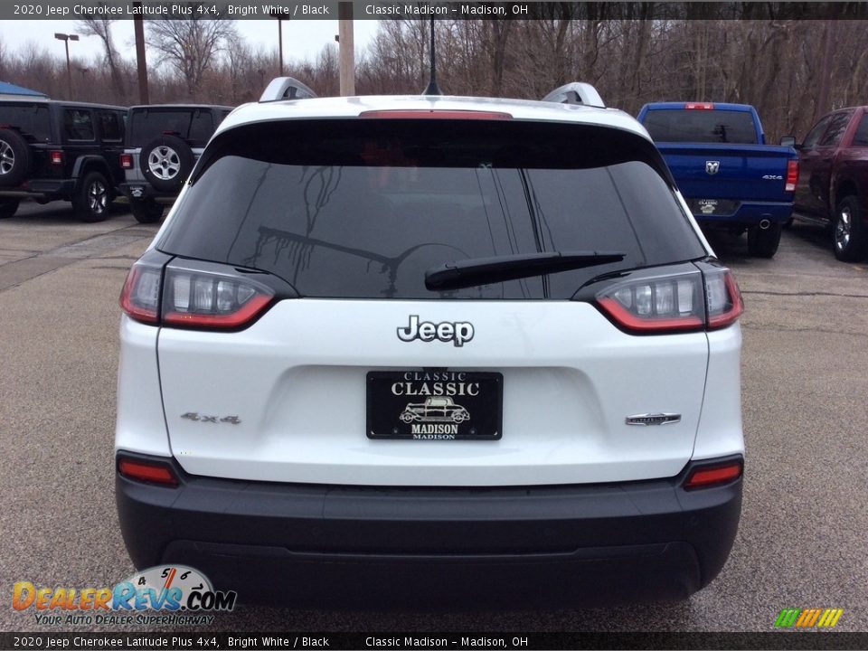 2020 Jeep Cherokee Latitude Plus 4x4 Bright White / Black Photo #8