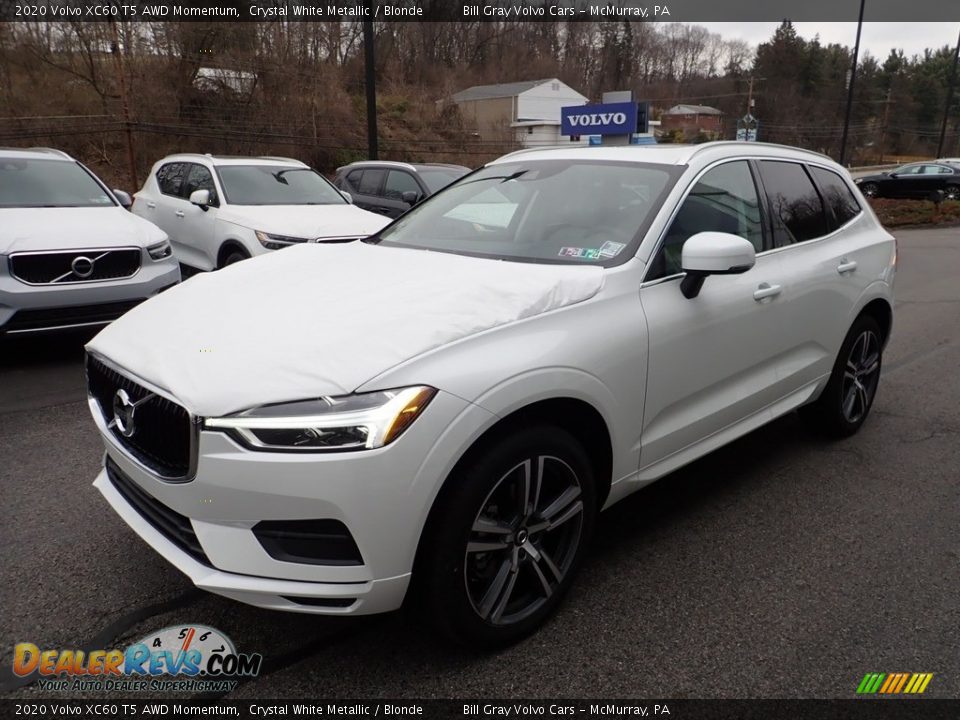 2020 Volvo XC60 T5 AWD Momentum Crystal White Metallic / Blonde Photo #5