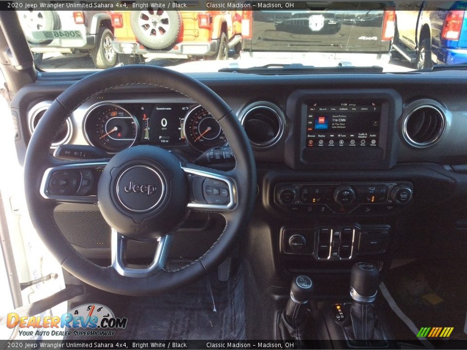 2020 Jeep Wrangler Unlimited Sahara 4x4 Bright White / Black Photo #3