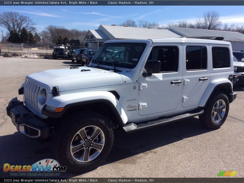 2020 Jeep Wrangler Unlimited Sahara 4x4 Bright White / Black Photo #5