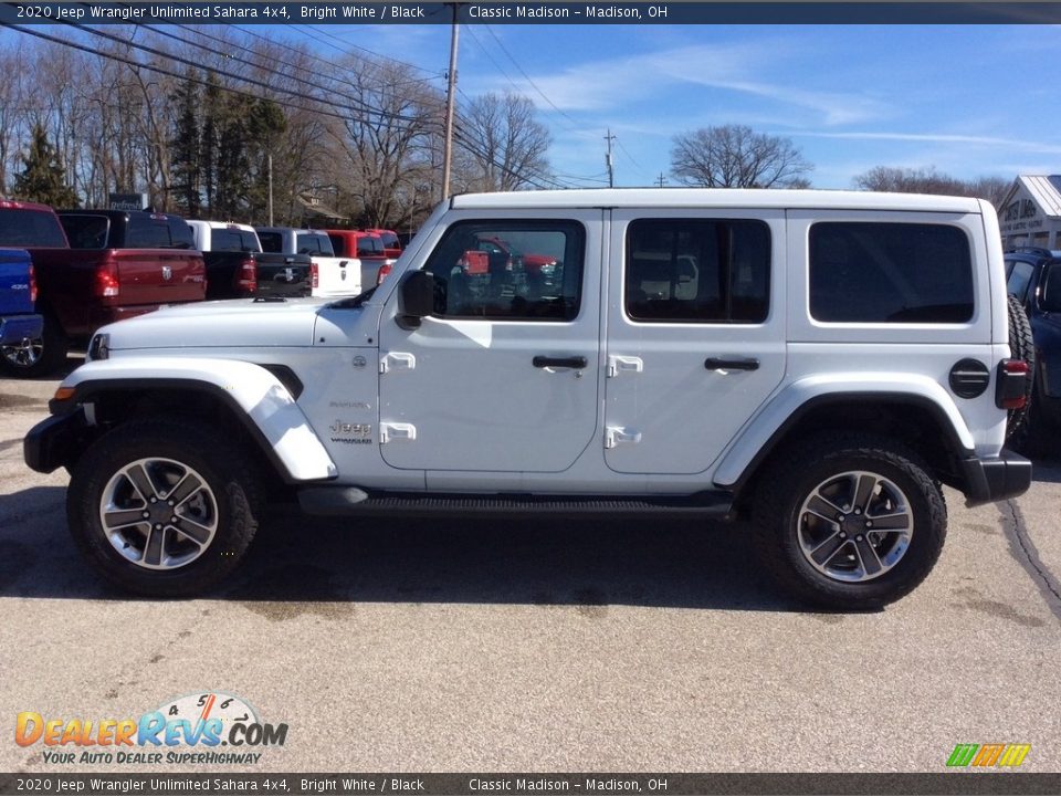 2020 Jeep Wrangler Unlimited Sahara 4x4 Bright White / Black Photo #6