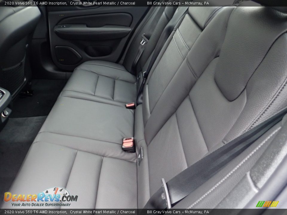 2020 Volvo S60 T6 AWD Inscription Crystal White Pearl Metallic / Charcoal Photo #8