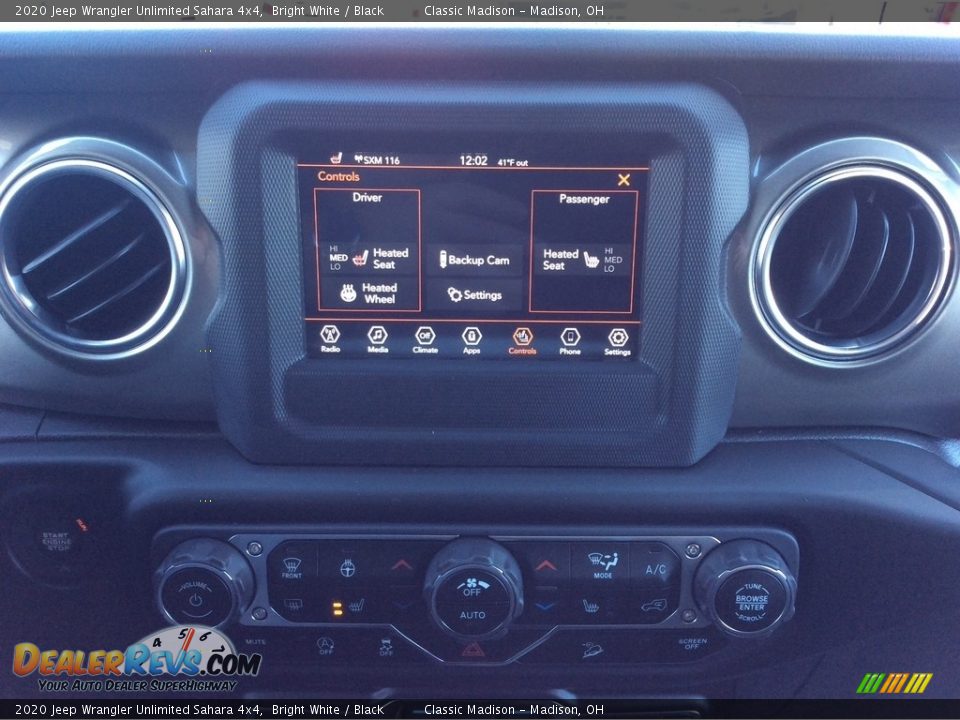 2020 Jeep Wrangler Unlimited Sahara 4x4 Bright White / Black Photo #14