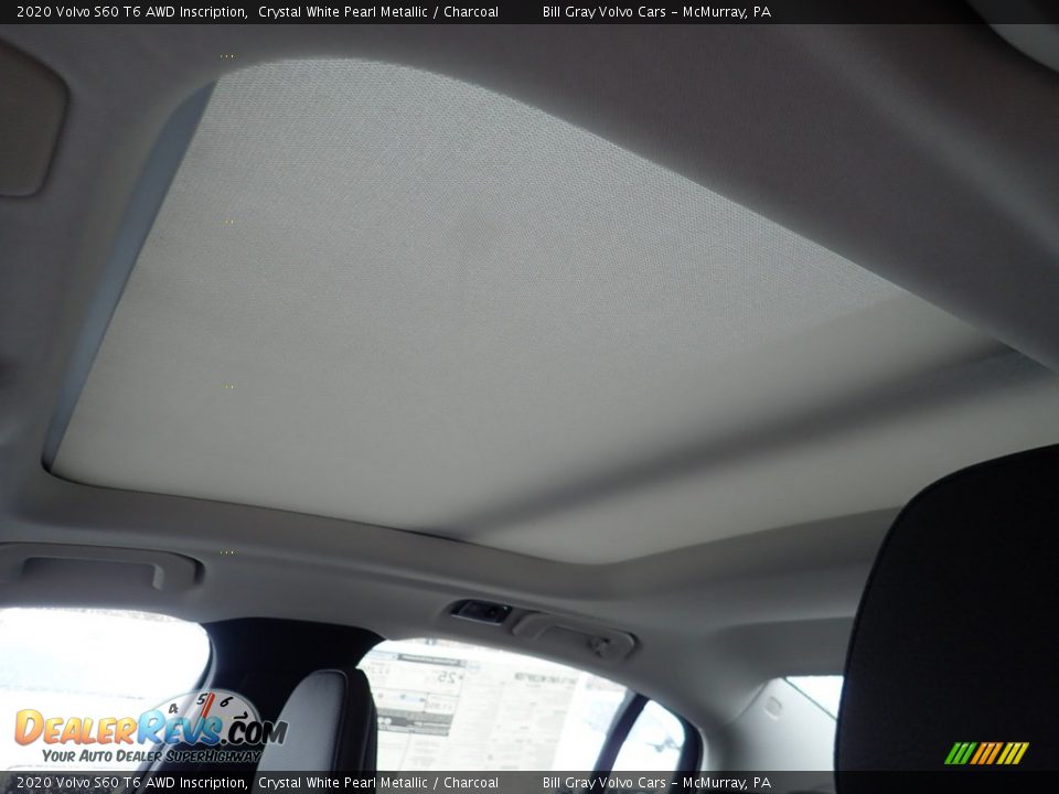 2020 Volvo S60 T6 AWD Inscription Crystal White Pearl Metallic / Charcoal Photo #12