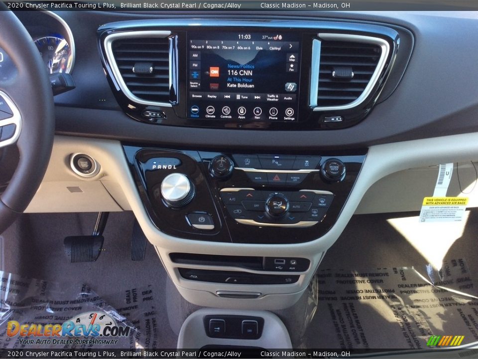 2020 Chrysler Pacifica Touring L Plus Brilliant Black Crystal Pearl / Cognac/Alloy Photo #13