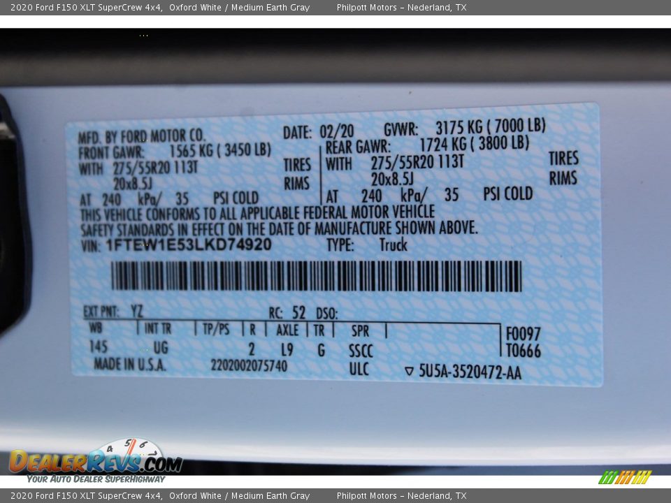 2020 Ford F150 XLT SuperCrew 4x4 Oxford White / Medium Earth Gray Photo #21