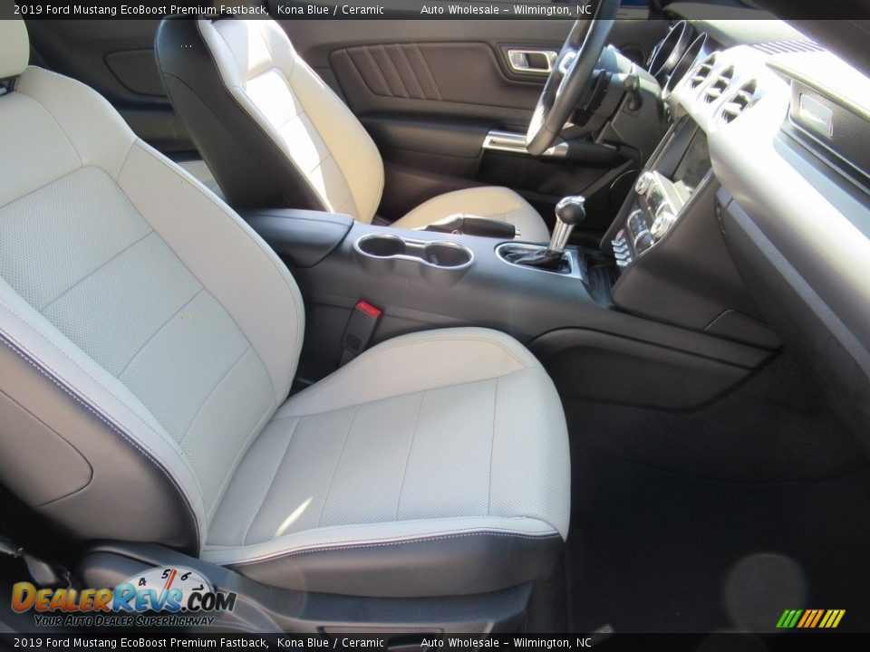 2019 Ford Mustang EcoBoost Premium Fastback Kona Blue / Ceramic Photo #13