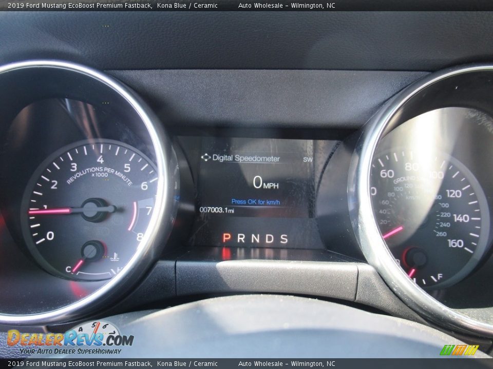 2019 Ford Mustang EcoBoost Premium Fastback Kona Blue / Ceramic Photo #16