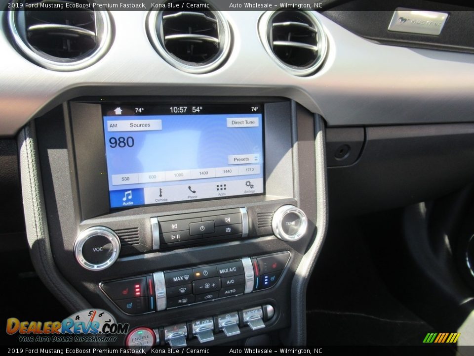 2019 Ford Mustang EcoBoost Premium Fastback Kona Blue / Ceramic Photo #17