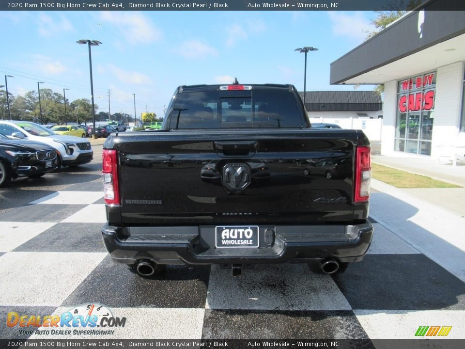2020 Ram 1500 Big Horn Crew Cab 4x4 Diamond Black Crystal Pearl / Black Photo #4