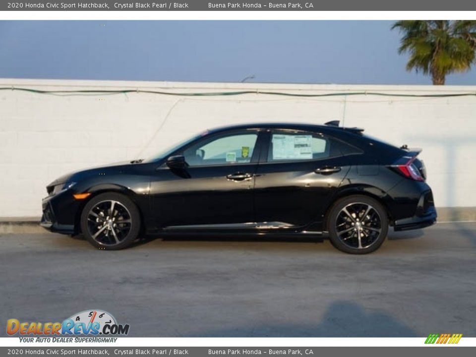 2020 Honda Civic Sport Hatchback Crystal Black Pearl / Black Photo #4