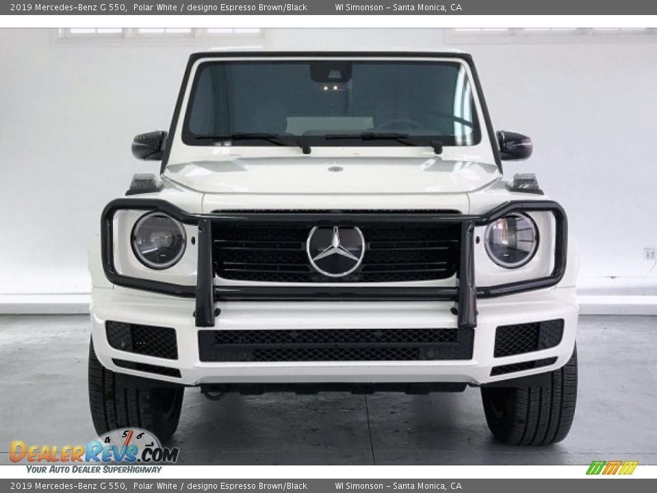 2019 Mercedes-Benz G 550 Polar White / designo Espresso Brown/Black Photo #2