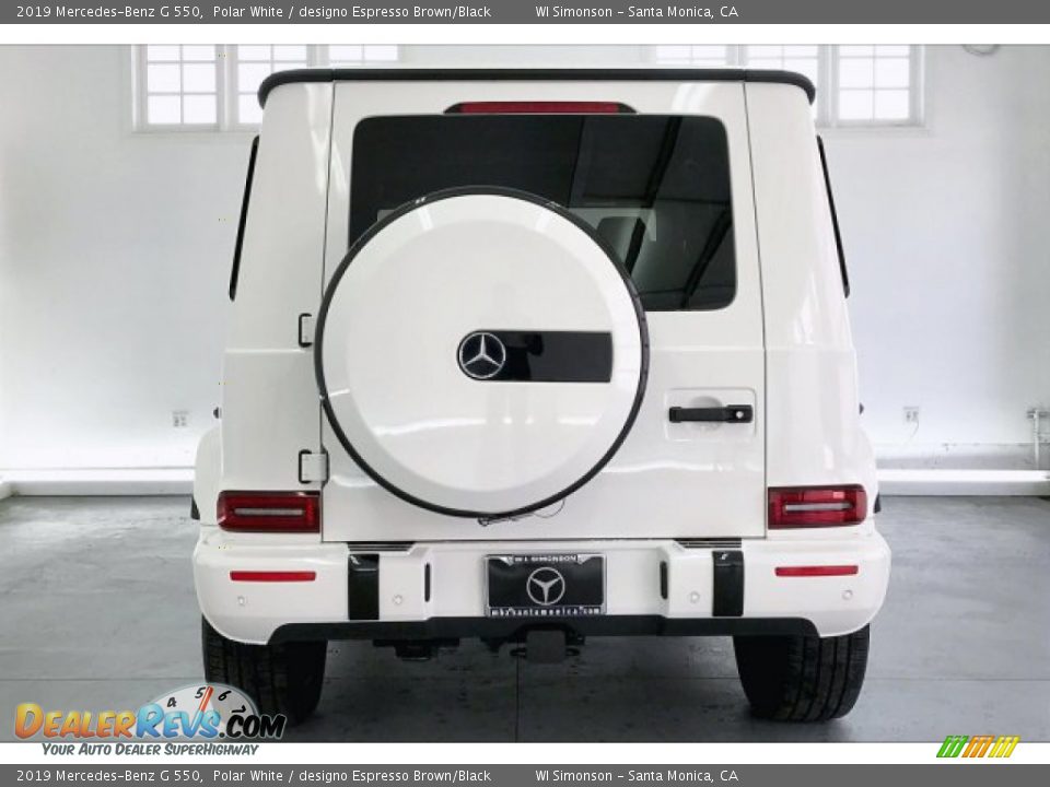 2019 Mercedes-Benz G 550 Polar White / designo Espresso Brown/Black Photo #3