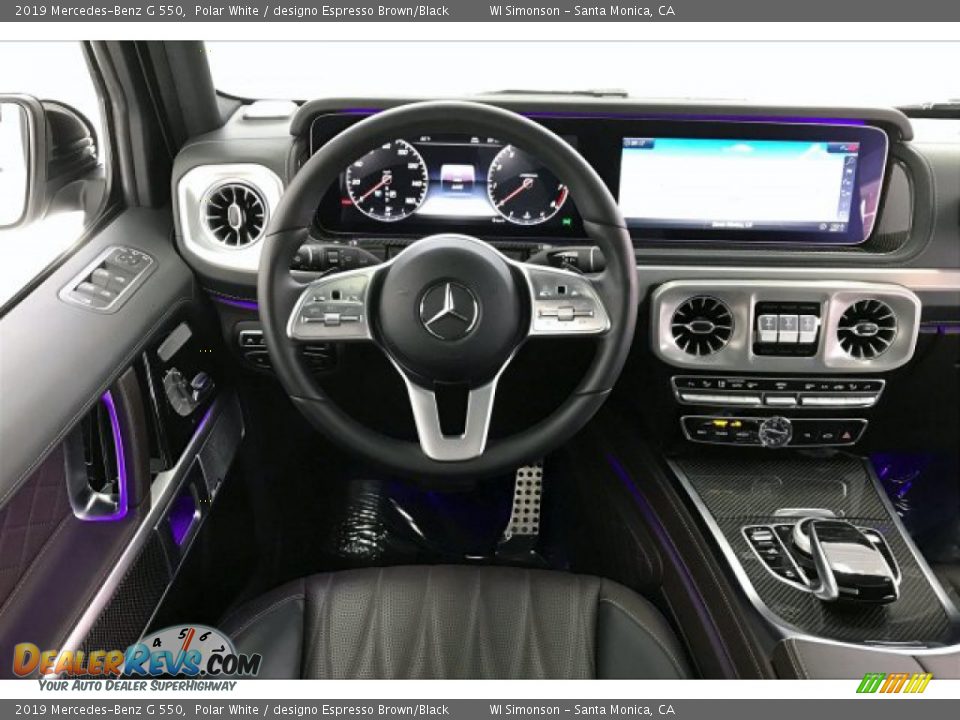 2019 Mercedes-Benz G 550 Polar White / designo Espresso Brown/Black Photo #4