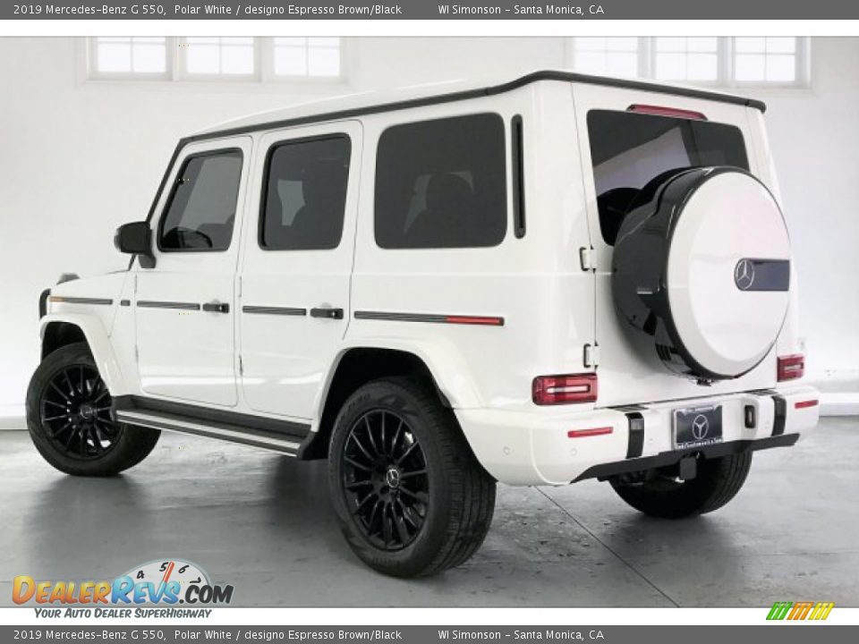 2019 Mercedes-Benz G 550 Polar White / designo Espresso Brown/Black Photo #10