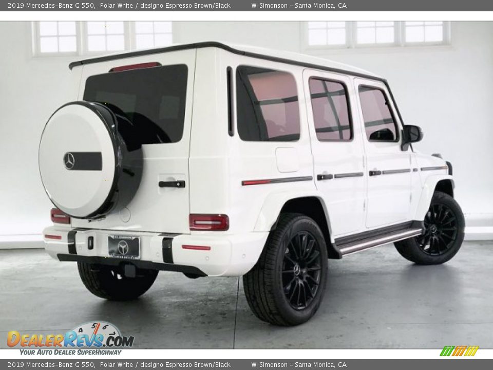 2019 Mercedes-Benz G 550 Polar White / designo Espresso Brown/Black Photo #16