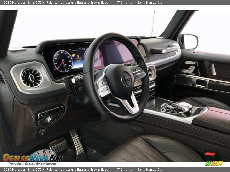 2019 Mercedes-Benz G 550 Polar White / designo Espresso Brown/Black Photo #22