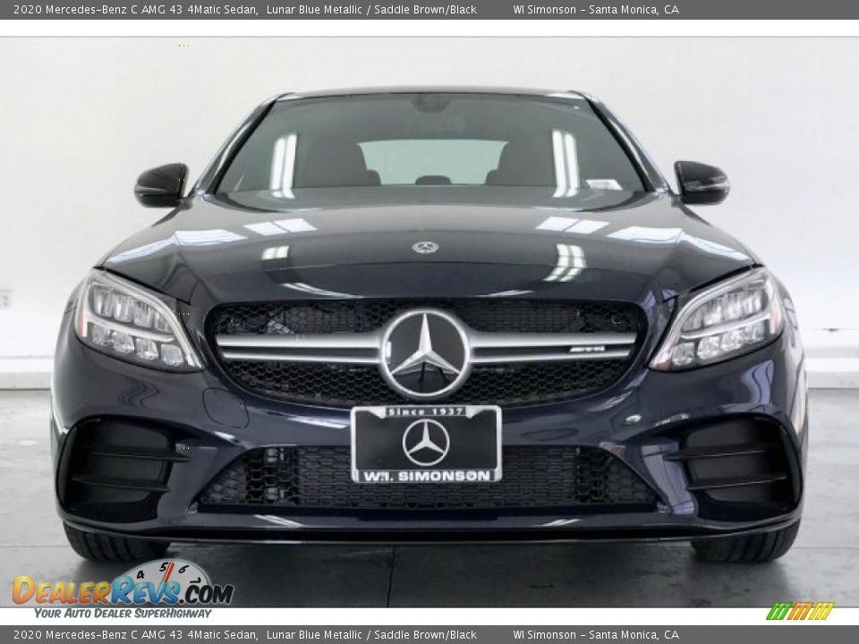2020 Mercedes-Benz C AMG 43 4Matic Sedan Lunar Blue Metallic / Saddle Brown/Black Photo #2