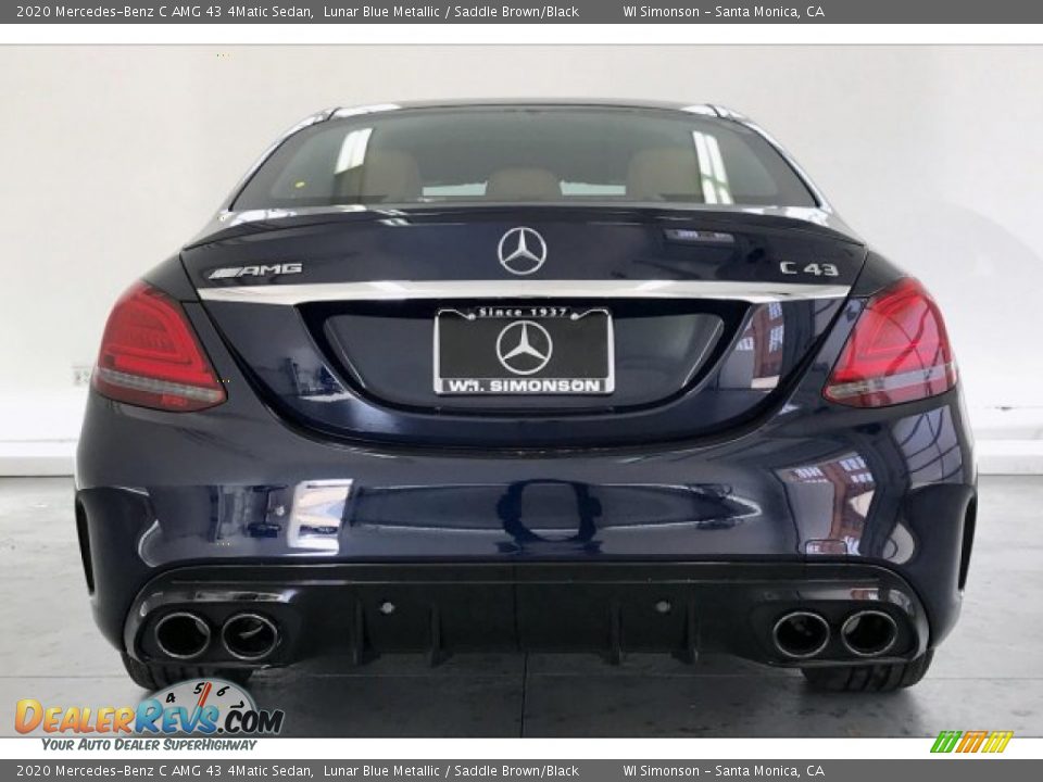 2020 Mercedes-Benz C AMG 43 4Matic Sedan Lunar Blue Metallic / Saddle Brown/Black Photo #3