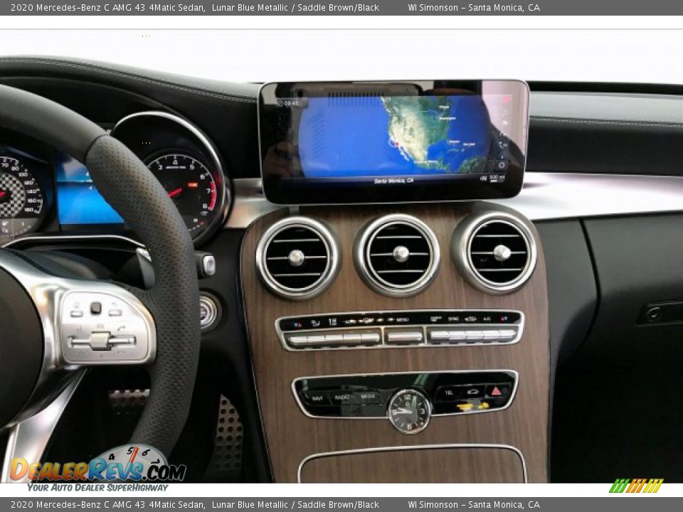 2020 Mercedes-Benz C AMG 43 4Matic Sedan Lunar Blue Metallic / Saddle Brown/Black Photo #5