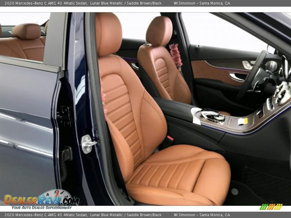 2020 Mercedes-Benz C AMG 43 4Matic Sedan Lunar Blue Metallic / Saddle Brown/Black Photo #6