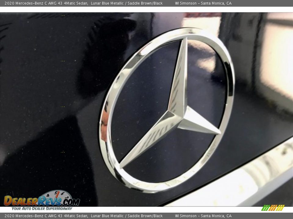 2020 Mercedes-Benz C AMG 43 4Matic Sedan Lunar Blue Metallic / Saddle Brown/Black Photo #7