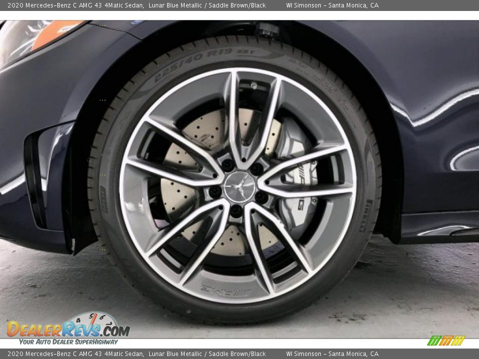 2020 Mercedes-Benz C AMG 43 4Matic Sedan Lunar Blue Metallic / Saddle Brown/Black Photo #8