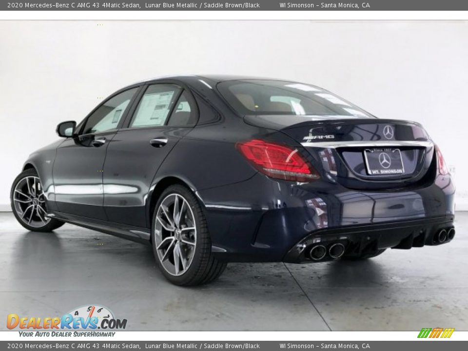 2020 Mercedes-Benz C AMG 43 4Matic Sedan Lunar Blue Metallic / Saddle Brown/Black Photo #10