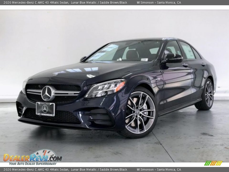 2020 Mercedes-Benz C AMG 43 4Matic Sedan Lunar Blue Metallic / Saddle Brown/Black Photo #12