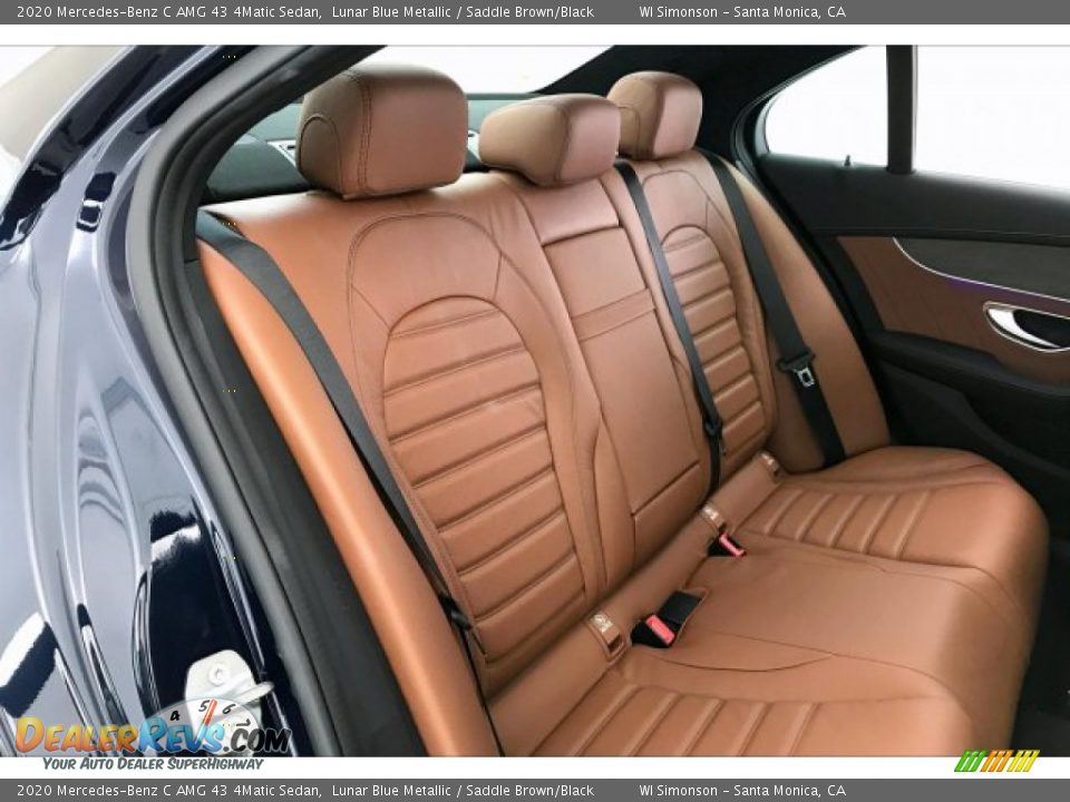 2020 Mercedes-Benz C AMG 43 4Matic Sedan Lunar Blue Metallic / Saddle Brown/Black Photo #13