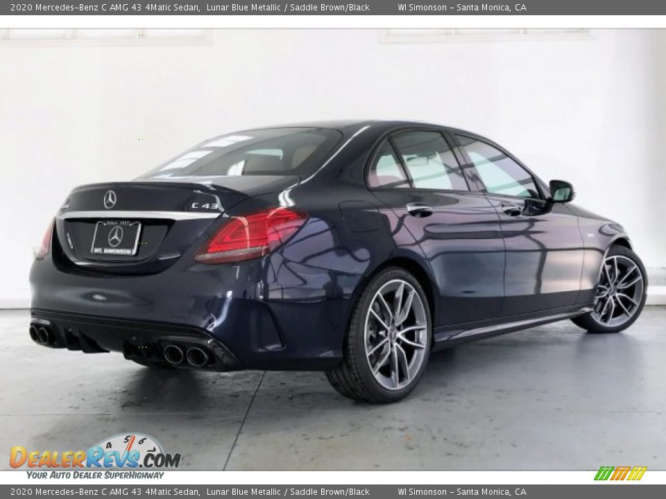 2020 Mercedes-Benz C AMG 43 4Matic Sedan Lunar Blue Metallic / Saddle Brown/Black Photo #16