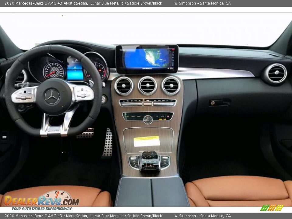 2020 Mercedes-Benz C AMG 43 4Matic Sedan Lunar Blue Metallic / Saddle Brown/Black Photo #17