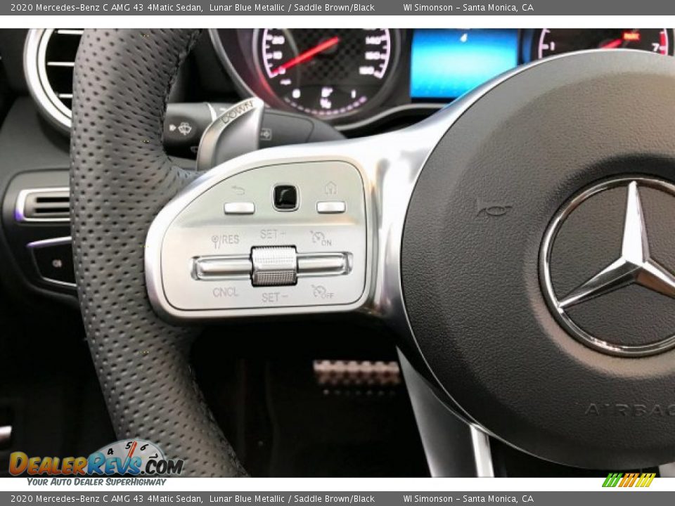 2020 Mercedes-Benz C AMG 43 4Matic Sedan Lunar Blue Metallic / Saddle Brown/Black Photo #18