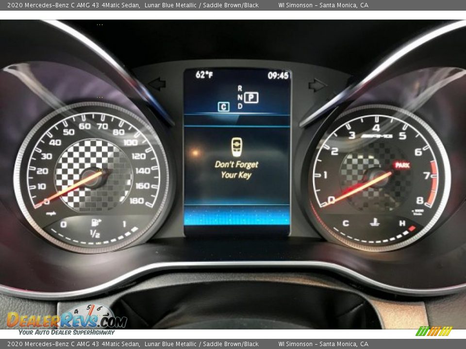 2020 Mercedes-Benz C AMG 43 4Matic Sedan Lunar Blue Metallic / Saddle Brown/Black Photo #20