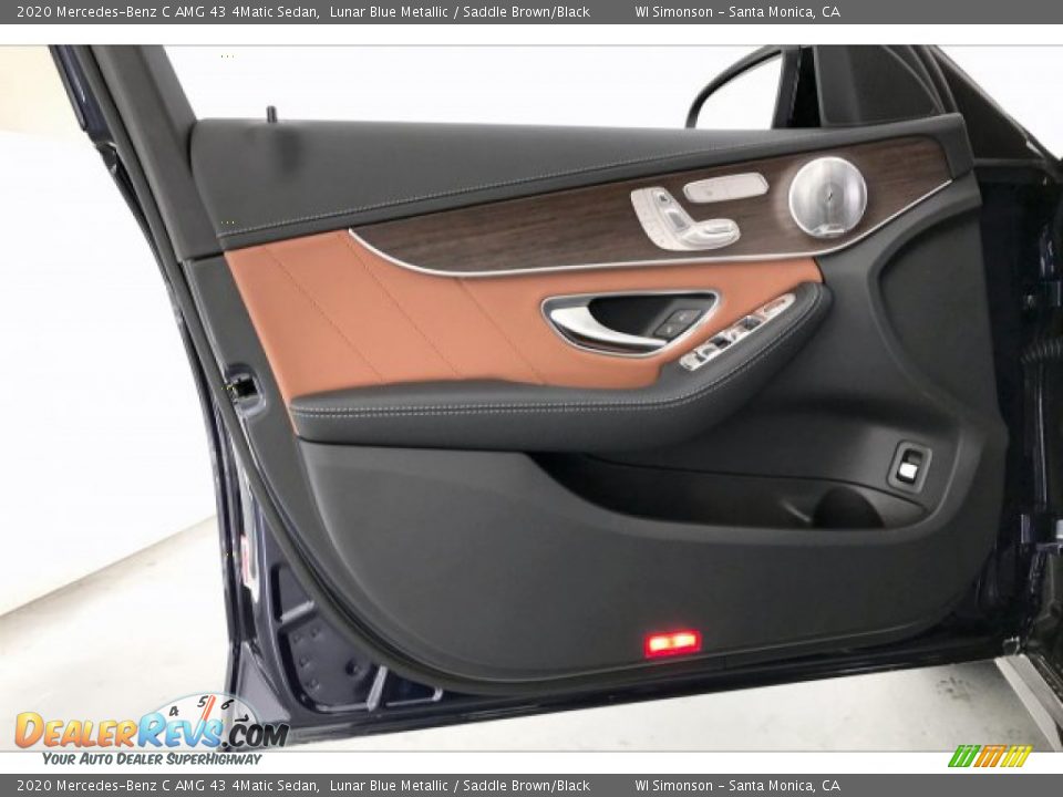 2020 Mercedes-Benz C AMG 43 4Matic Sedan Lunar Blue Metallic / Saddle Brown/Black Photo #25