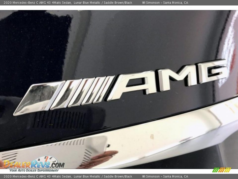 2020 Mercedes-Benz C AMG 43 4Matic Sedan Lunar Blue Metallic / Saddle Brown/Black Photo #27