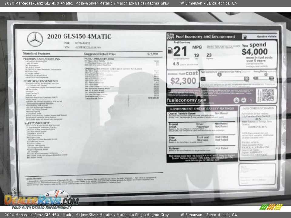 2020 Mercedes-Benz GLS 450 4Matic Mojave Silver Metallic / Macchiato Beige/Magma Gray Photo #10