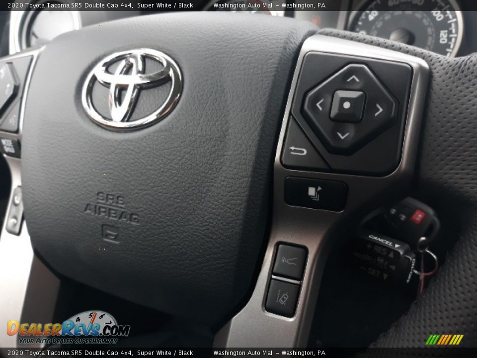 2020 Toyota Tacoma SR5 Double Cab 4x4 Super White / Black Photo #6